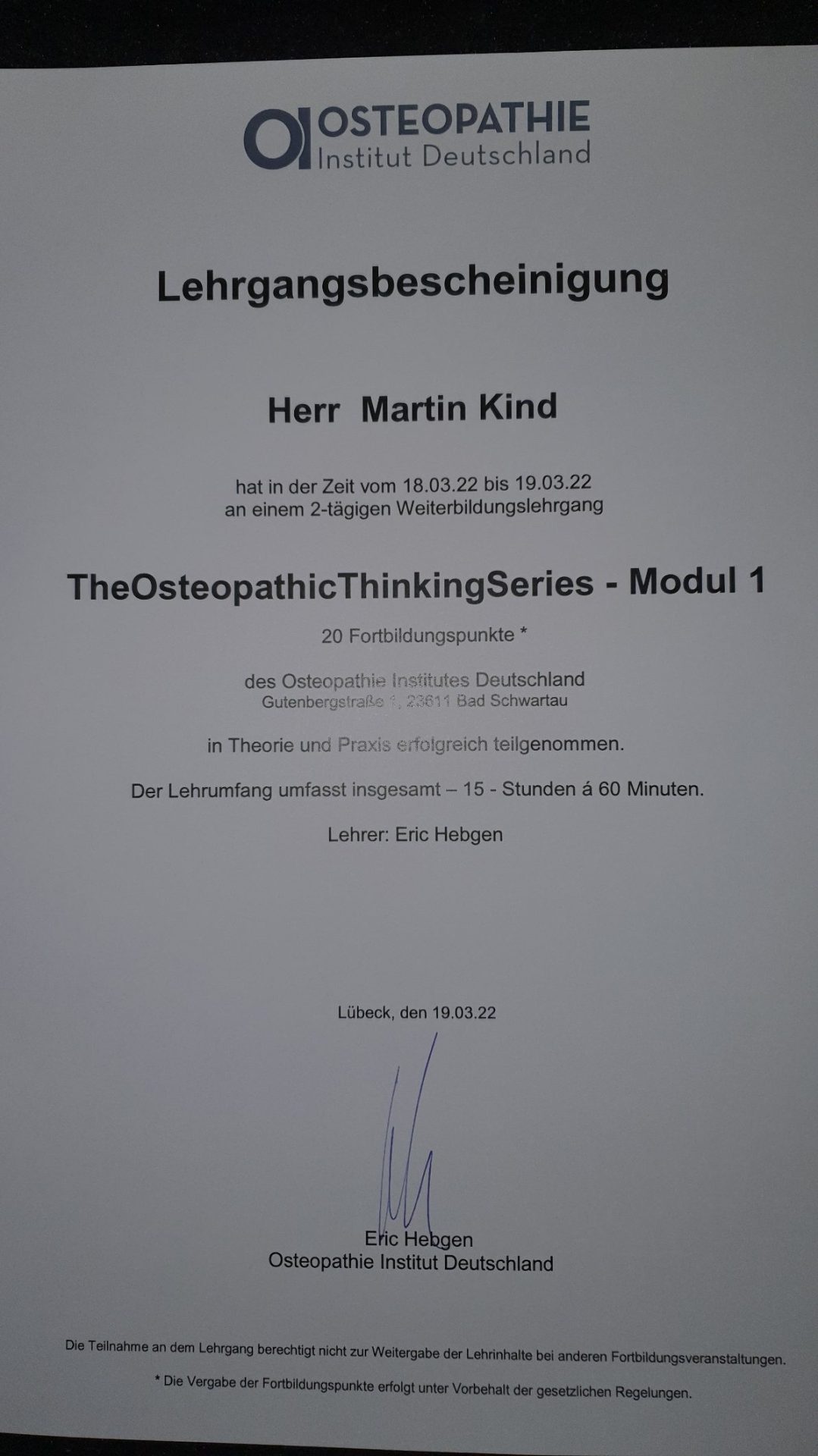 Read more about the article Osteopathie – Eric Hebgen – Autobahn fahren